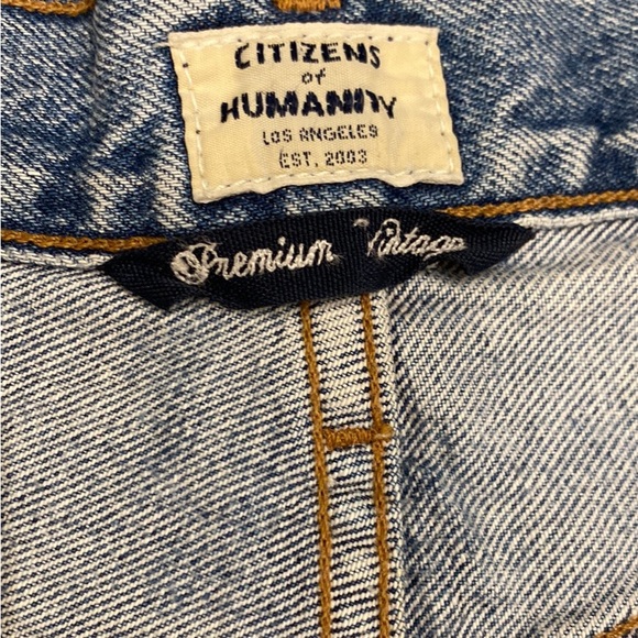 Citizens of Humanity Danielle Cut Off Denim Shorts 28 Light Wash - Picture 2 of 4